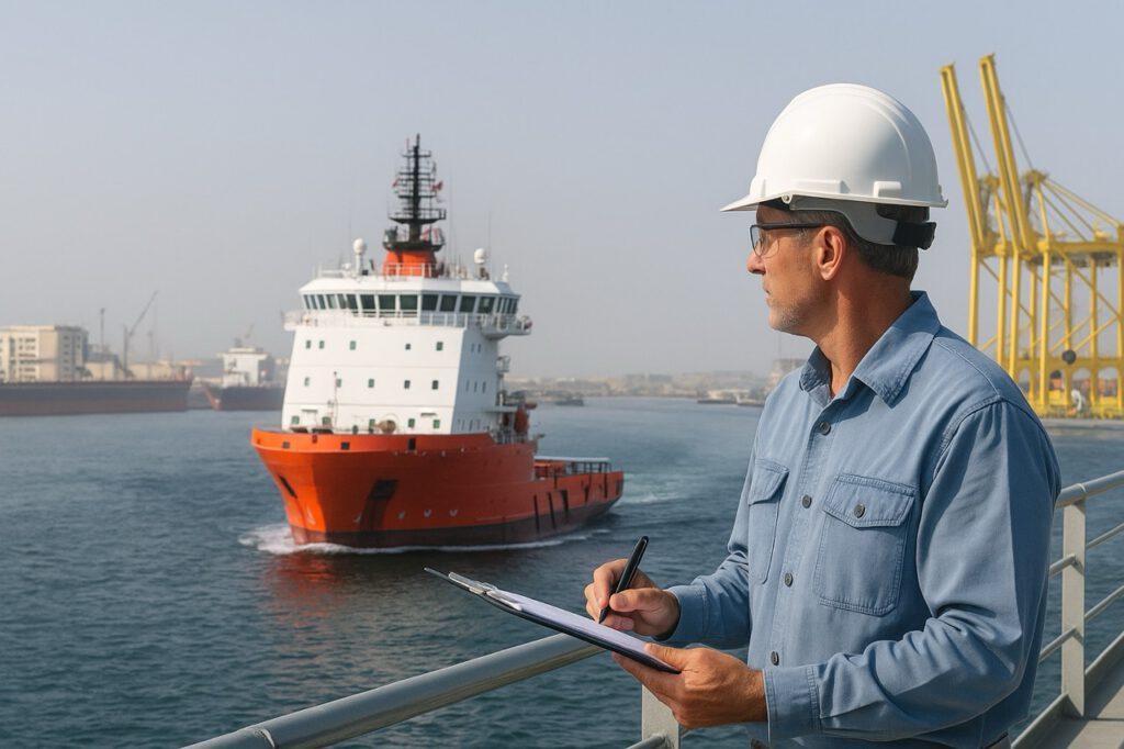 A maritime auditor using the ISM Code